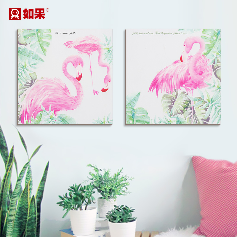 火烈鸟情侣木板