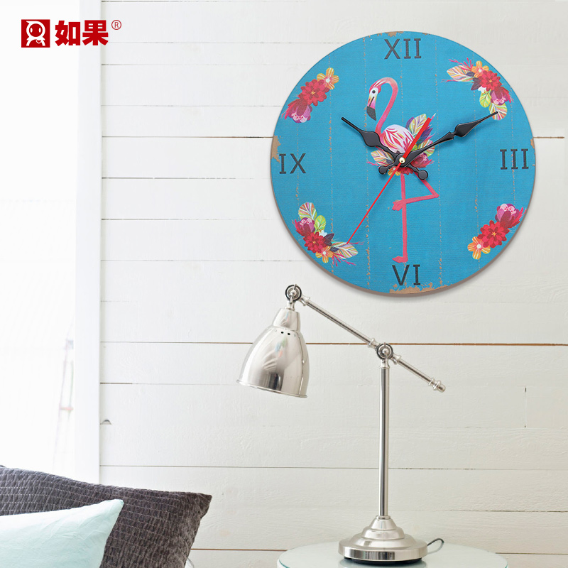 森梦时钟木板画